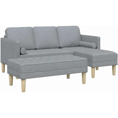 Vidaxl Graues Stoff 2er Sofaset - Sofa set Vidaxl Graues Stoff 2er Sofaset - Sofa set