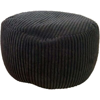 Relaxdays Pouf Cord Schwarz Waschbar 35 cm x 50 cm 1 kg Relaxdays Pouf Cord Schwarz Waschbar 35 cm x 50 cm 1 kg