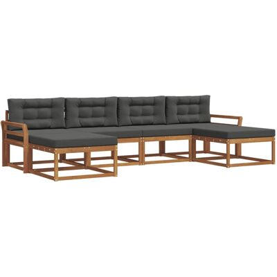 vidaXL Sofa Set mit Kissen 16-Tlg Natur und Anthrazit 3367965 vidaXL Sofa Set mit Kissen 16-Tlg Natur und Anthrazit 3367965