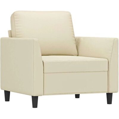 vidaXL Sessel Creme 60 cm Kunstleder 359324 vidaXL Sessel Creme 60 cm Kunstleder 359324