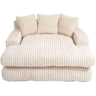 PXloue Stoffsofa Cord Bodensofa 125x155x63cm mit 3 Kissen Beige PXloue Stoffsofa Cord Bodensofa 125x155x63cm mit 3 Kissen Beige