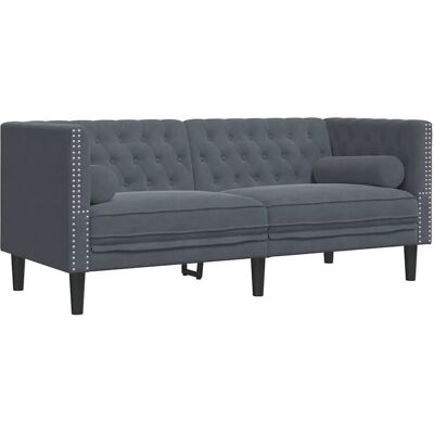 vidaXL Sofa Dunkelgrau 174 x 74,5 x 70,5 cm Samt 42013020 vidaXL Sofa Dunkelgrau 174 x 74,5 x 70,5 cm Samt 42013020