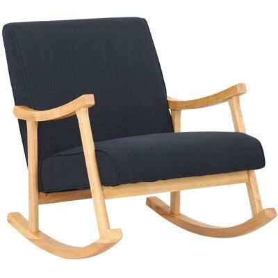 DELUKE Schaukelstuhl JONAS Indoor 67x92x82cm Stoff Schwarz Hellbraun Liegestuhl Relaxstuhl Sofastuhl DELUKE Schaukelstuhl JONAS Indoor 67x92x82cm Stoff Schwarz Hellbraun Liegestuhl Relaxstuhl Sofastuhl