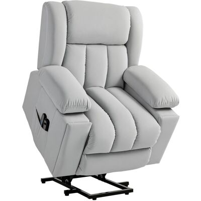 HOMCOM Fernsehsessel mit Aufstehhilfe Samt Hellgrau 101L x 93B x 104H cm HOMCOM Fernsehsessel mit Aufstehhilfe Samt Hellgrau 101L x 93B x 104H cm