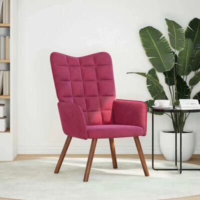 vidaXL Relaxsessel Weinrot Samt 4016815 vidaXL Relaxsessel Weinrot Samt 4016815