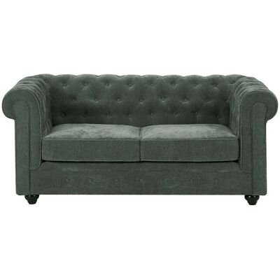Vente-unique Sofa Ohne Schlafmöglichkeit Chesterfield Grün 165 cm Vente-unique Sofa Ohne Schlafmöglichkeit Chesterfield Grün 165 cm