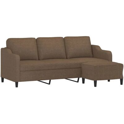 Vidaxl - Couch mit Hocker - Braun - 180 cm Vidaxl - Couch mit Hocker - Braun - 180 cm