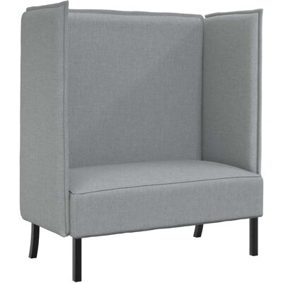 vidaXL Hoher Rücken Sofa 101cm Hellgrau Stoff 42010832 vidaXL Hoher Rücken Sofa 101cm Hellgrau Stoff 42010832