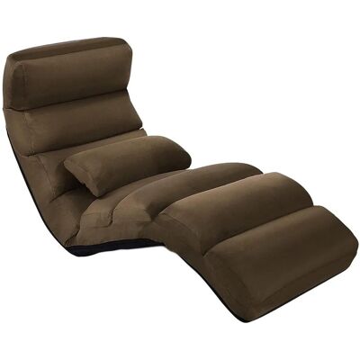 Costway Relaxliege Klappbar mit Schlaffunktion Bodensofa Braun Costway Relaxliege Klappbar mit Schlaffunktion Bodensofa Braun