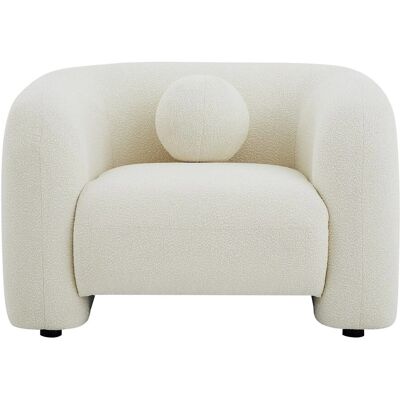 Vente-unique Sessel Mit Gerader Rückenlehne Ovotas Elfenbeinfarben 106 cm Vente-unique Sessel Mit Gerader Rückenlehne Ovotas Elfenbeinfarben 106 cm