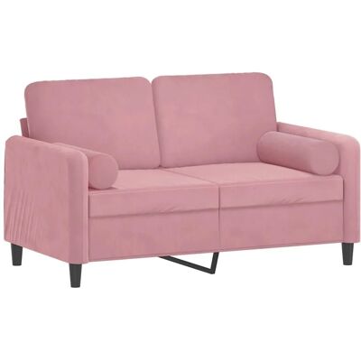 vidaXL 2-Sitzer Pink Velourssofa - Modernes Design, Abnehmbare Kissen vidaXL 2-Sitzer Pink Velourssofa - Modernes Design, Abnehmbare Kissen