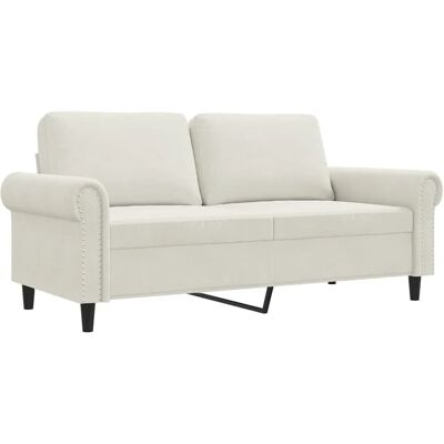 vidaXL 2-Sitzer-Sofa Creme 140 cm Samt 359537 vidaXL 2-Sitzer-Sofa Creme 140 cm Samt 359537