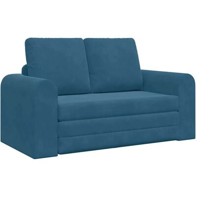 vidaXL Schlafsofa 60cm Blau Samt 4106683 vidaXL Schlafsofa 60cm Blau Samt 4106683