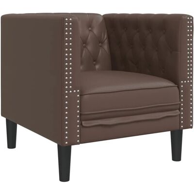 Vidaxl Braun Leder Chesterfield Sessel - Sessel Vidaxl Braun Leder Chesterfield Sessel - Sessel