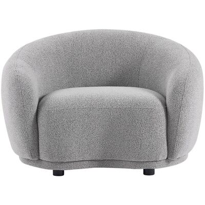 Vente-unique Sessel Mit Gerader Rückenlehne Bovana Grau 110 cm Vente-unique Sessel Mit Gerader Rückenlehne Bovana Grau 110 cm