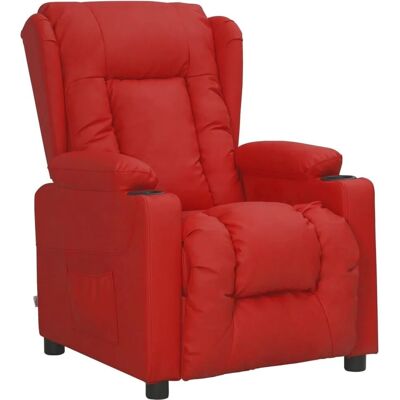 vidaXL Relaxsessel Weinrot Kunstleder 339074 vidaXL Relaxsessel Weinrot Kunstleder 339074