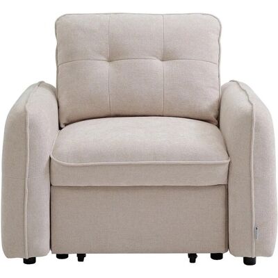 Vente-unique Schlafsessel Pobava Beige 104 cm Vente-unique Schlafsessel Pobava Beige 104 cm