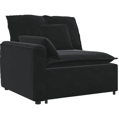 vidaXL Modulares Sofa Endmodul mit Armlehne Schwarz 100 cm vidaXL Modulares Sofa Endmodul mit Armlehne Schwarz 100 cm