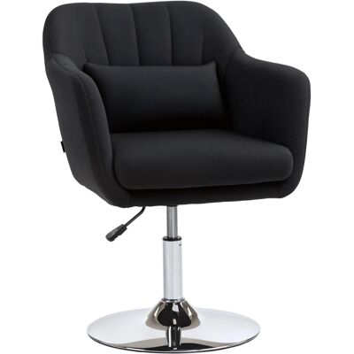 HOMCOM Sessel mit Armlehne Polyester Schwarz 60B x 60T x 79-91H cm HOMCOM Sessel mit Armlehne Polyester Schwarz 60B x 60T x 79-91H cm