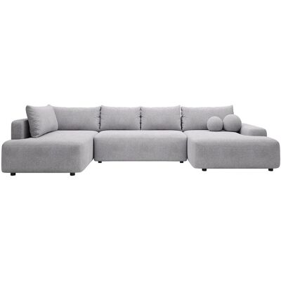 Vente-unique Schlafsofa Daviso Hellgrau 360 cm Vente-unique Schlafsofa Daviso Hellgrau 360 cm