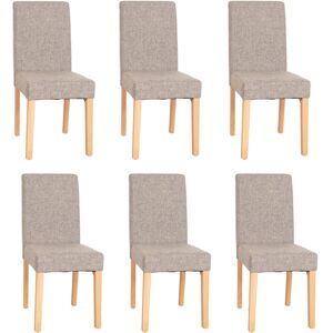 MCW Esszimmerstuhl Littau 6er-Set Textil Grau Helle Beine MCW Esszimmerstuhl Littau 6er-Set Textil Grau Helle Beine