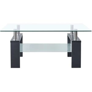 vidaXL Couchtisch Grau und Transparent Sicherheitsglas Wohnzimmermöbel - Couchtisch vidaXL Couchtisch Grau und Transparent Sicherheitsglas Wohnzimmermöbel - Couchtisch