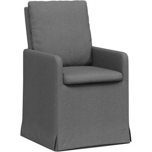 vidaXL Dunkelgraue Stoff Esstischstühle Set 2 Stk - Esszimmerstühle vidaXL Dunkelgraue Stoff Esstischstühle Set 2 Stk - Esszimmerstühle