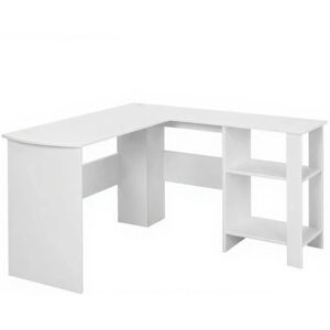 Costway Schreibtisch L-Form Ecktisch Computertisch Weiß Costway Schreibtisch L-Form Ecktisch Computertisch Weiß