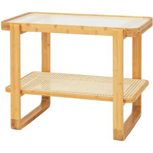 Costway Beistelltisch Couchtisch mit Abnehmbarer Glasplatte Nachttisch Costway Beistelltisch Couchtisch mit Abnehmbarer Glasplatte Nachttisch
