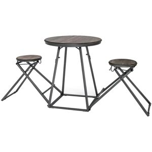 Costway Bartisch mit Barhocker Set 2 Personen Bartisch Set Klappbar Costway Bartisch mit Barhocker Set 2 Personen Bartisch Set Klappbar