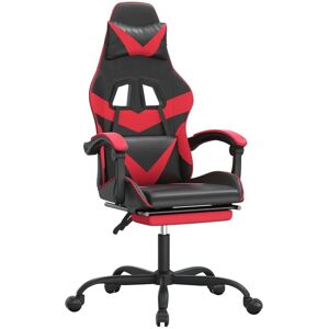 vidaXL Gaming-Stuhl - Verstellbare Rückenlehne & Fußstütze - Rot & Schwarz vidaXL Gaming-Stuhl - Verstellbare Rückenlehne & Fußstütze - Rot & Schwarz