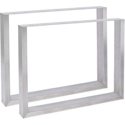 DELUKE Tischbeine Metall CERMO Silber 72x90cm 2er Set Tischgestell Tischkufen 2 Stück Für Holztisch Esstisch Schreibtisch DELUKE Tischbeine Metall CERMO Silber 72x90cm 2er Set Tischgestell Tischkufen 2 Stück Für Holztisch Esstisch Schreibtisch
