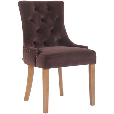 CLP Braune Samt Esstischstuhl - Elegant & Stilvoll CLP Braune Samt Esstischstuhl - Elegant & Stilvoll