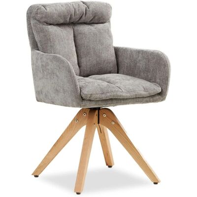 Homestyle4u Polsterstuhl Drehbar in Grau 2709 Homestyle4u Polsterstuhl Drehbar in Grau 2709