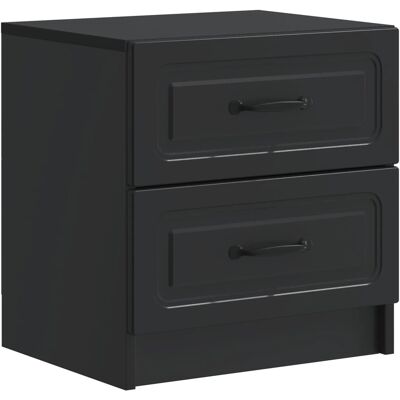 vidaXL Nachttisch Schwarz 43 x 34,5 x 44,5 cm Holzwerkstoff 895677 vidaXL Nachttisch Schwarz 43 x 34,5 x 44,5 cm Holzwerkstoff 895677