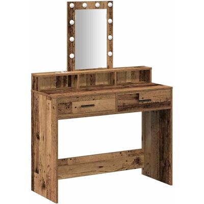 Vidaxl - Vintage Holz LED Hollywood Schminktisch - 100x41x140 cm Vidaxl - Vintage Holz LED Hollywood Schminktisch - 100x41x140 cm