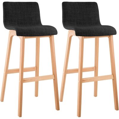 CLP Hoover Barhocker - Modernes Design, Pflegeleichter Polyester, Stabile Holzbasis CLP Hoover Barhocker - Modernes Design, Pflegeleichter Polyester, Stabile Holzbasis