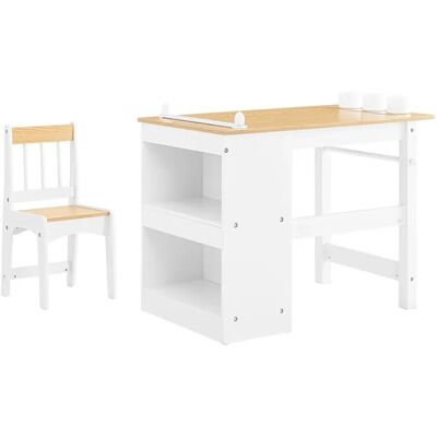 SoBuy Kindertisch mit 1 Stuhl Kindersitzgruppe Maltisch für Kinder 80x66x50cm KMB60-WN SoBuy Kindertisch mit 1 Stuhl Kindersitzgruppe Maltisch für Kinder 80x66x50cm KMB60-WN