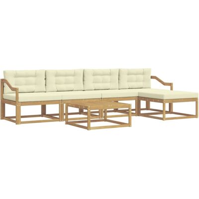 vidaXL Outdoor-Sofagarnitur 6 Stk Weiß und Creme 79 x 79 x 37 cm 3386354 vidaXL Outdoor-Sofagarnitur 6 Stk Weiß und Creme 79 x 79 x 37 cm 3386354