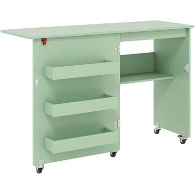 Costway 2 In 1 Nähtisch Klappbar Nähmaschinenschrank Nähschrank Grün Costway 2 In 1 Nähtisch Klappbar Nähmaschinenschrank Nähschrank Grün