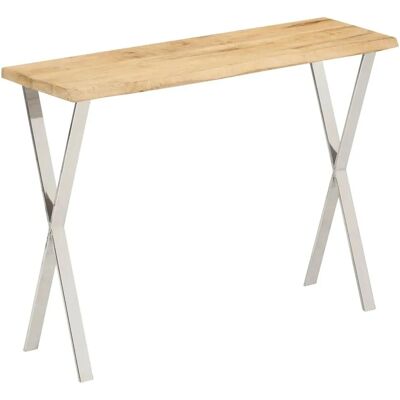 vidaXL Silber Konsolentisch mit Baumkante - Konsole vidaXL Silber Konsolentisch mit Baumkante - Konsole