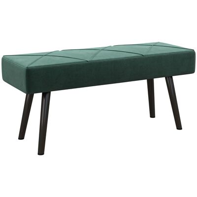 HOMCOM Sitzbank mit X-Muster in Samtoptik bis 120 kg Belastbar 100 x 36 x 45 cm HOMCOM Sitzbank mit X-Muster in Samtoptik bis 120 kg Belastbar 100 x 36 x 45 cm
