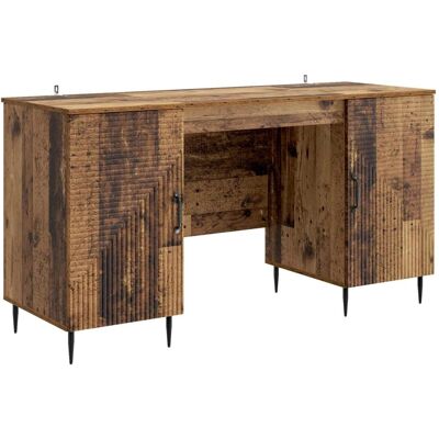vidaXL Schreibtisch mit Regal Altholz 142,5 x 50 x 75 cm Holzwerkstoff 3414610 vidaXL Schreibtisch mit Regal Altholz 142,5 x 50 x 75 cm Holzwerkstoff 3414610