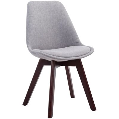 DELUKE Besucherstuhl LAGOS Stoff Grau 48x55x84cm Dunkelbraun Konferenzstuhl Wartezimmerstuhl Bürostuhl DELUKE Besucherstuhl LAGOS Stoff Grau 48x55x84cm Dunkelbraun Konferenzstuhl Wartezimmerstuhl Bürostuhl