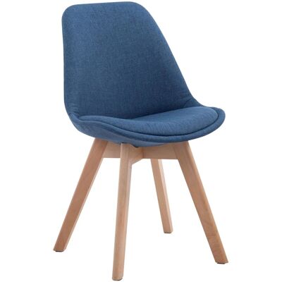 DELUKE Besucherstuhl LAGOS Stoff Blau 48x55x84cm Hellbraun Konferenzstuhl Wartezimmerstuhl Bürostuhl DELUKE Besucherstuhl LAGOS Stoff Blau 48x55x84cm Hellbraun Konferenzstuhl Wartezimmerstuhl Bürostuhl