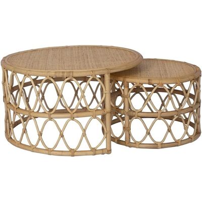 Vente-unique Couchtisch Ronita Naturfarben Hell 80 cm Vente-unique Couchtisch Ronita Naturfarben Hell 80 cm
