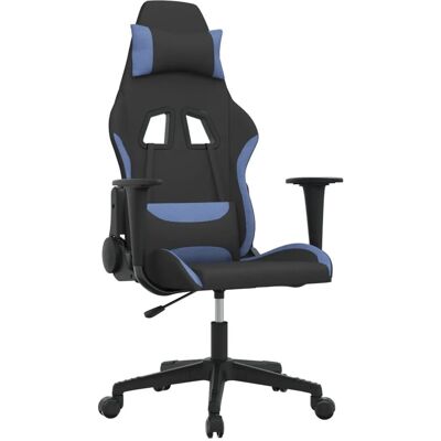 vidaXL Schwarze Blau Stoff Gaming-Stuhl - Gaming Stuhl vidaXL Schwarze Blau Stoff Gaming-Stuhl - Gaming Stuhl