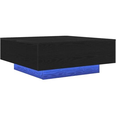 Vidaxl Schwarzer Holz LED Couchtisch - Beistelltisch Vidaxl Schwarzer Holz LED Couchtisch - Beistelltisch