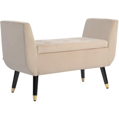 HOMCOM Sitzbank Polyester Schaumstoff Beige 107B x 42T x 65H cm HOMCOM Sitzbank Polyester Schaumstoff Beige 107B x 42T x 65H cm