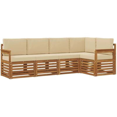 vidaXL Sofagarnituren 5 Tlg Natur und Beige Massivholz Akazie 3374798 vidaXL Sofagarnituren 5 Tlg Natur und Beige Massivholz Akazie 3374798